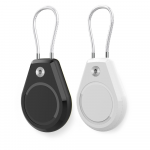 Hurtel Apple AirTag dėklas Atsparus vandeniui with Steel Cable - juodos spalvos + baltos spalvos (2 vnt)