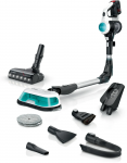 Bosch Įkraunamas dulkių siurblys 2in1 Unlimited 7 ProHygienic Aqua, Baltos spalvos, (BCS71HYG4)