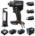Panasonic GRĘŽTAS-VARŽTAS 18V, 2X 8V/5,0 AH Įkrovimas+LA