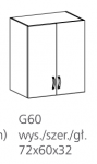 Gala ROYAL pakabinama spintelė G60