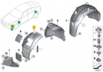 BMW Priekinis Kairysis Ratai Dangtelis 7 G11 G12 Originalus 51717493365