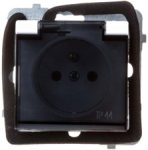 Ospel GPH-1RZ/m/75/d SONATA Apta&scaron;kams atsparus lizdas su įžeminimu IP-44 permatomas dangtelis baltas matinis GPH-1RZ/m/75/d