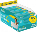 Pampers Fresh Clean Plastic Free niisked beebisalvr&auml;tid 624 tk