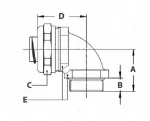 Schneider Electric Anaconda tipo FCC DN 32 IP65 90 M32x1,5 712.932.4 grandinių įvorė