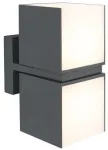 Āra sienas lampa Lutec Cuba, 11.5W, LED, IP54, antracīta krās., 10 cm x 21.3 cm