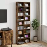 CD spinta Dūminio ąžuolo 65 x 23,5 x 175 cm Apdirbta mediena
