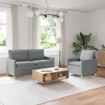 Sofa Sofos komplektas 2 vnt. &Scaron;viesiai pilka Audinys