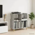 Plok&scaron;telių grotuvo stovas Betono pilka 82 x 39,5 x 82,5 cm
