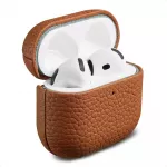 Accezz natūralios odos dėklas, skirtas AirPods 5 / 4 &ndash; konjako spalvos