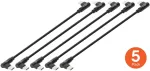 MANHATTAN USB-C-Ladekabel 2x 90&deg;Winkel 60 W 20 cm 5er-Pack