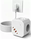 AIVONTE maitinimo ilgintuvas su 4 lizdais, 4 USB prievadais, USB-C 20 W, 2 m