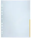Signaliniai aplankai, Bantex A4, 120 &micro;m, permatomi, geltoni, pakuotėje po 100 vnt.