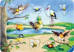 Ravensburger medinė dėlionė vaikams &bdquo;Kas skraido?&ldquo;, 10 det., nuo 2 m.