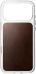 Nomad skaidrus odinis dėklas, sendinto rudumo (Horween) - iPhone 18 Pro Max/17 Pro Max