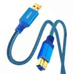 Cy Usb 3.0 A tipo ki&scaron;tukas į Usb 3.0 B tipo ki&scaron;tuko kabelio ilgintuvas mėlynas 5gbps kietajam diskui Ssd kameros duomenims 30cm