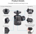 Artcise Cb19 Mini Trikojo Galvutė su 1/4" Adapteriu (2 vnt.)