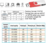 Febniscte usb atmintinės 32 gb, 10 vnt. pakuotė, sulankstoma raudona atmintinė 32 gb, 10 vnt. pakuotė, ne&scaron;iojama duomenų saugykla, pigi dovana, raudonas usb atmintukas su 10 juostelių