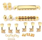 Alnicov Tune-o-matic gitaros tiltelis ir gitaros derintuvai, muzikos instrumentų priedai, auksinės spalvos