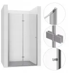 Sevente Du&scaron;o durys ni&scaron;ai sulankstomos 70cm chromuotos walk-in kabina stiklas sienelė