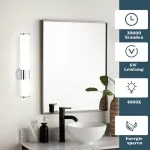 Homefire led veidrodinis &scaron;viestuvas vonios kambariui - 6 w veidrodinis &scaron;viestuvas vonios kambario sieninis &scaron;viestuvas 30 cm atsparus vandeniui ip44 chromas modernus neutrali balta 4000 k vonios kambario &scaron;viestuvas sieninis &scaron;viestuvas rūsiui virtuvei