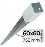 Lider Sigmet Įkalama stulpo atrama, inkaras 60x60 750 mm, cinkuota
