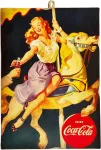 Plakatas Kustom Art Vintage stiliaus senos reklamos serijos &bdquo;pin Up Girl&ldquo; atspaudas ant medžio, 25 x 18 cm