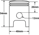 Other PIAGGIO NRG 50 CILINDRAS 40mm PILNAS 4-KARTOS HW