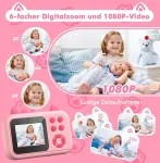 Singhere momentinis fotoaparatas vaikams, 1080p vaikų fotoaparatas mergaitėms ir berniukams nuo 3 iki 12 metų, skaitmeninis fotoaparatas su 5 spausdinimo popieriaus ritinėliais, 32 gb tf kortele, spalvotais ra&scaron;ikliais, dovana vaikams