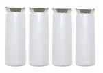 TV staliukas Euromat Medinės baldų kojelės, cilindras, balta, 40mm skersmuo, 15cm auk&scaron;tis, tvirtinimo komplektas