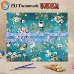 Wowdecor "pasidaryk pats" paveikslas pagal skaičius suaugusiems vaikams mergaitėms eifelio bok&scaron;tas gėlė 40 x 50 cm i&scaron; anksto atspausdintas drobės aliejinis paveikslas (be rėmo)