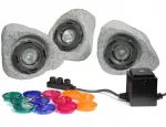 Sunsun 3x 20w 12v 5 spalvų baseinų tvenkinių ap&scaron;vietimo lempų rinkinys Cqd-202c