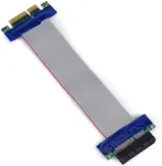 Riser kabelis, Pci-e Professional, 1 x 4 x 8 x 16 x nuo vyri&scaron;ko iki moteri&scaron;ko, Vga vaizdo plok&scaron;tė, lankstus riser prailginimo kabelis (pci-e 4x į 4x)