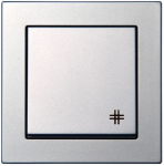 Liregus 1 pozicijos jungiklis kryžminiam sujungimui EPSILON, metalo spalvos (be rėmelio)