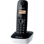 Panasonic | Cordless | KX-TG1611FXW | Built-in display | Caller ID | Juodas/Baltas | Phonebook capacity 50 entries | Belaidė jungtis