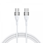 Wozinsky WSTCC2 USB-C / USB-C PD 65W kabelis 2 m – baltos spalvos