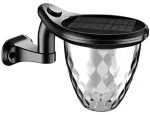 1W LED pavir&scaron;inis lauko &scaron;viestuvas, juodas, 3000-6000K, IP54, su saulės baterija, dimeriuojamas
