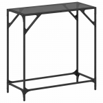 Konsolinis staliukas su juodu stalvir&scaron;iu, 80x35x81cm, plienas