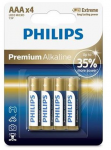 Baterija PHILIPS AAA LR03 4pcs blister Premium Alkaline