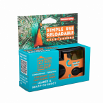 Lomographische Ag Lomography fotoaparatas Lomochrome Turquoise + fotojuosta Lomochrome Turquoise 400/135/27 Simple Use Camera 400/27 Turquoise