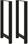 Baro stalo kojos, juodos, 2 vnt., 60x(110-111) cm, plienas
