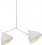 Pakabinamas &scaron;viestuvas Customform Lempos, COBEN TWO HEAD, 1.04x1 m, Balta