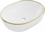 Praustuvas Mexen Viki 48 cm, Baltas/Gold edge