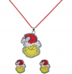 Peers Hardy The Grinch Christmas Set pakabukas + earrings