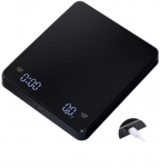 Virtuvinės svarstyklės ATL Elektroninės virtuvės svarstyklės kavai su LCD ekranu ir USB-C įkrovimu