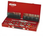 Sriegiklių ir sriegpjovių rinkinys RUKO HSS M3-M20, 54-ių dalių