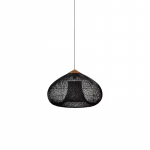 Pakabinamas &scaron;viestuvas Natūrali pakabinta lempa i&scaron; rotango - 40 cm - Juoda