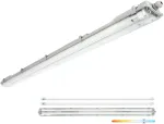 Linijinis &scaron;viestuvas G2, pilkas, su 2x LED T8 18W 120cm 6500K lempomis, IP65