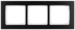 Karlik Elektrotechnik 12-0-DRA-3 DECO Universalus trigubas rėmas - &scaron;lifuotas aliuminis (rėmas: juodas dugnas: baltas) 12-0-DRA-3