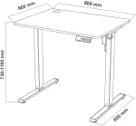 Spacetronik Elektrinis stalas Moris SPE-O111BR 080&times;60 cm