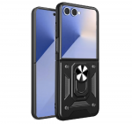 Slide Camera Armor dėklas skirtas Samsung Galaxy Z Flip 7 Juodas